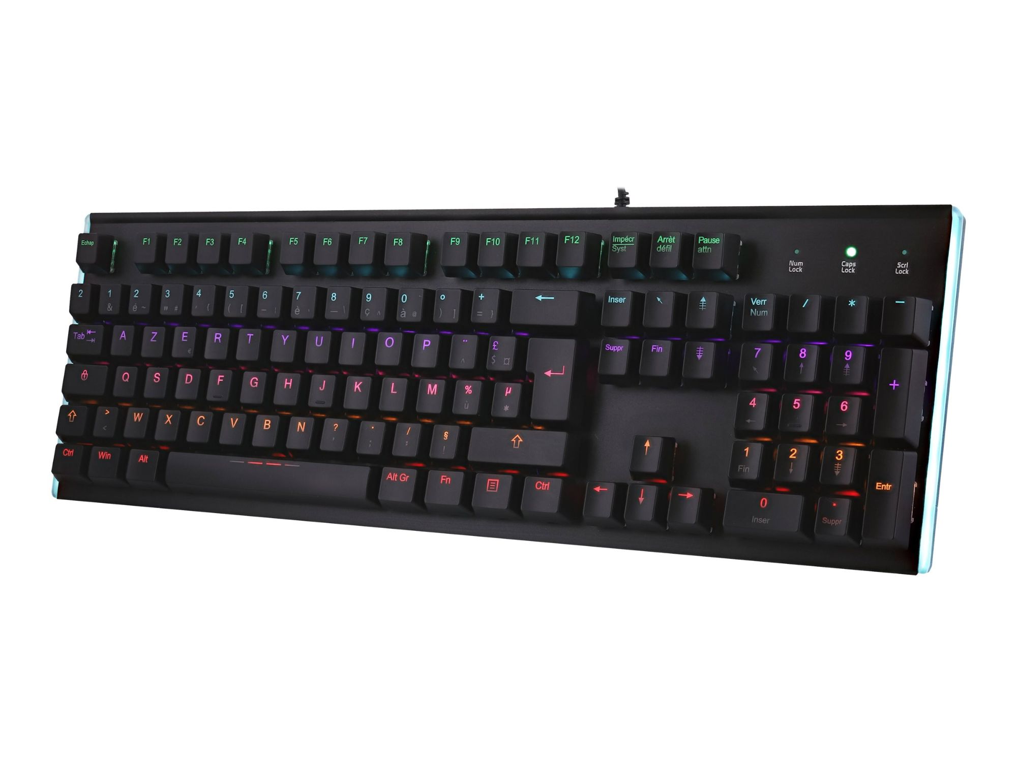 Clavier de jeu mécanique TNB Elyte KY-400M avec rétroéclairage - Commutateur brun