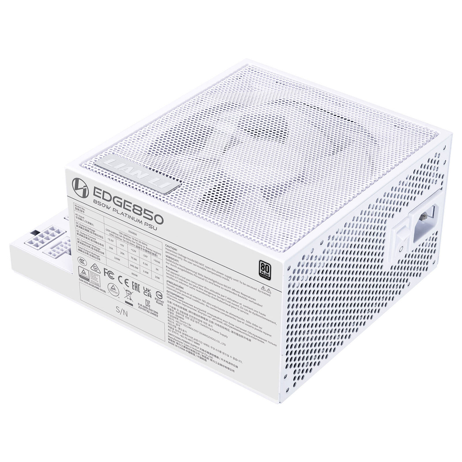 Lian Li Edge 850W 80PLUS Platinum - White