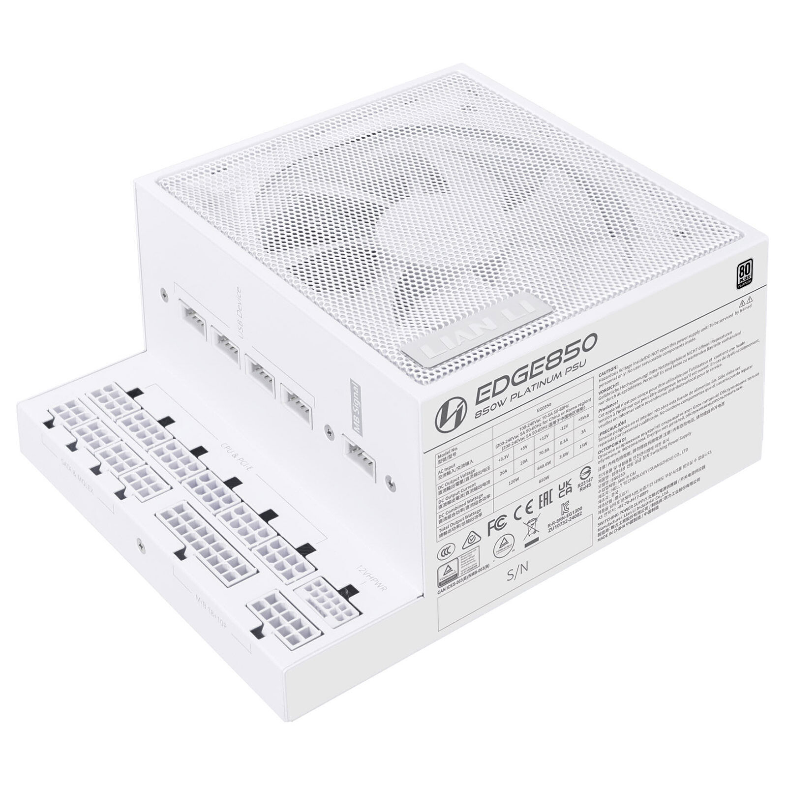 Lian Li Edge 850W 80PLUS Platinum - White