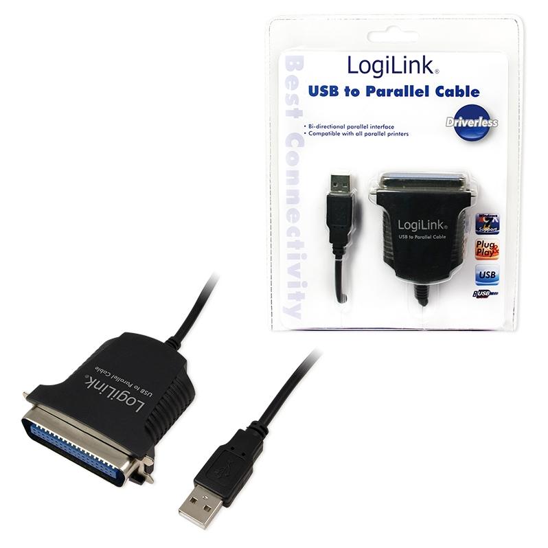 Adaptador LogiLink paralelo - USB 2.0 a paralelo