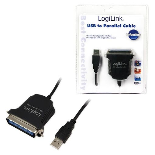 Adaptador LogiLink paralelo - USB 2.0 a paralelo
