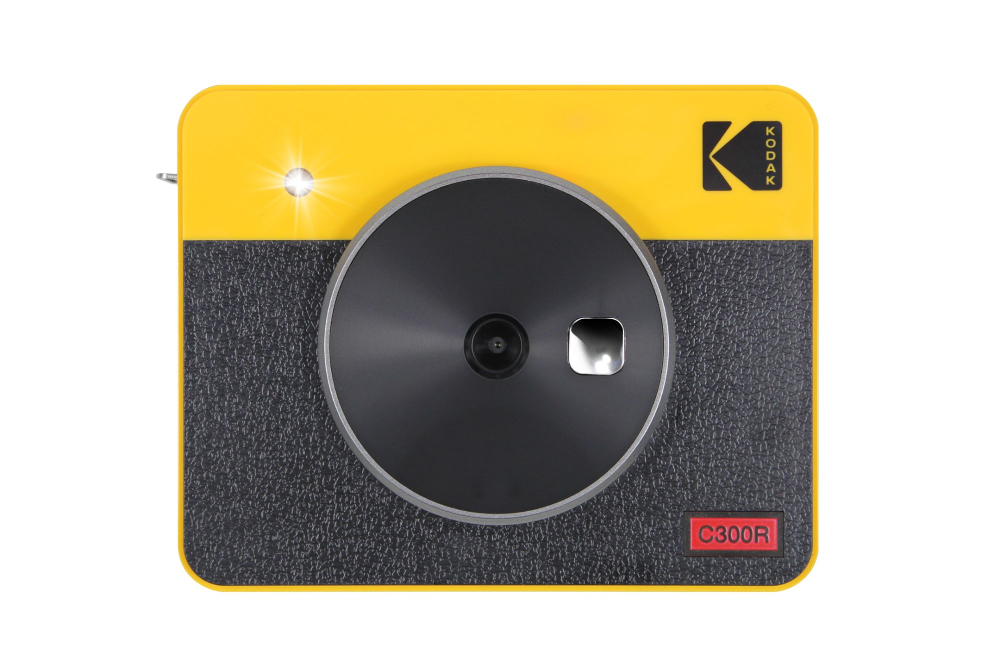 Impresora de fotos Kodak Square Cam & Print C300 Amarillo Rétro: Impresión instantánea con estilo retro y fotos 4Pass (3" x 3") desde su dispositivo móvil