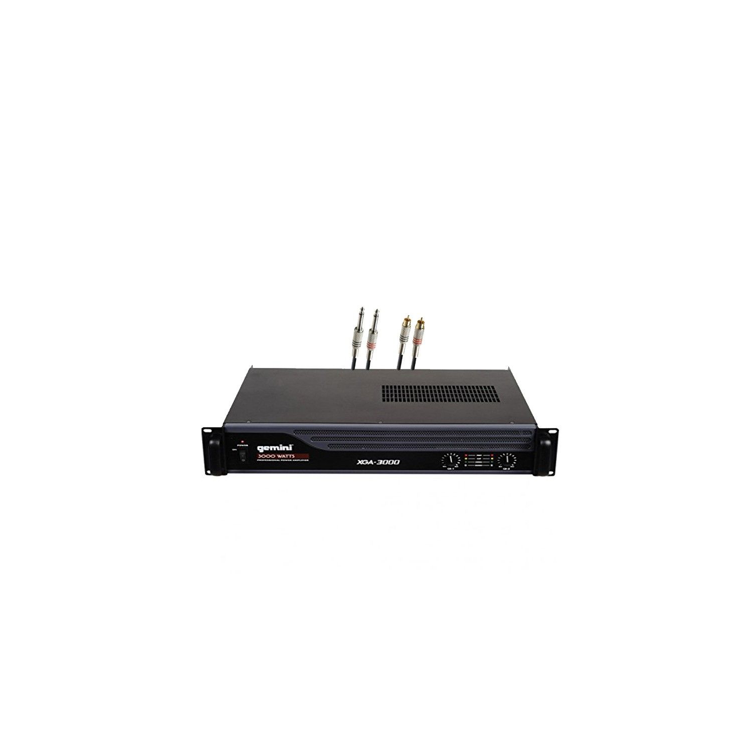 Amplificateur de sonorisation PRO DJ Gemini XGA3000 - 3000W, fonctionnement stéréo, parallèle mono, pont - câble RCA