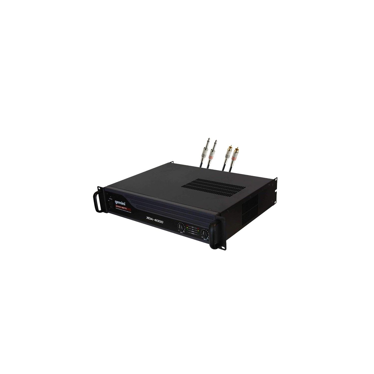 Amplificateur professionnel Gemini XGA4000 - 4000W, fonctionnement stéréo, parallèle mono, pont - câble RCA