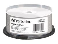 Verbatim DataLifePlus 25x BD-R DL 50GB 6x Printable Spindle