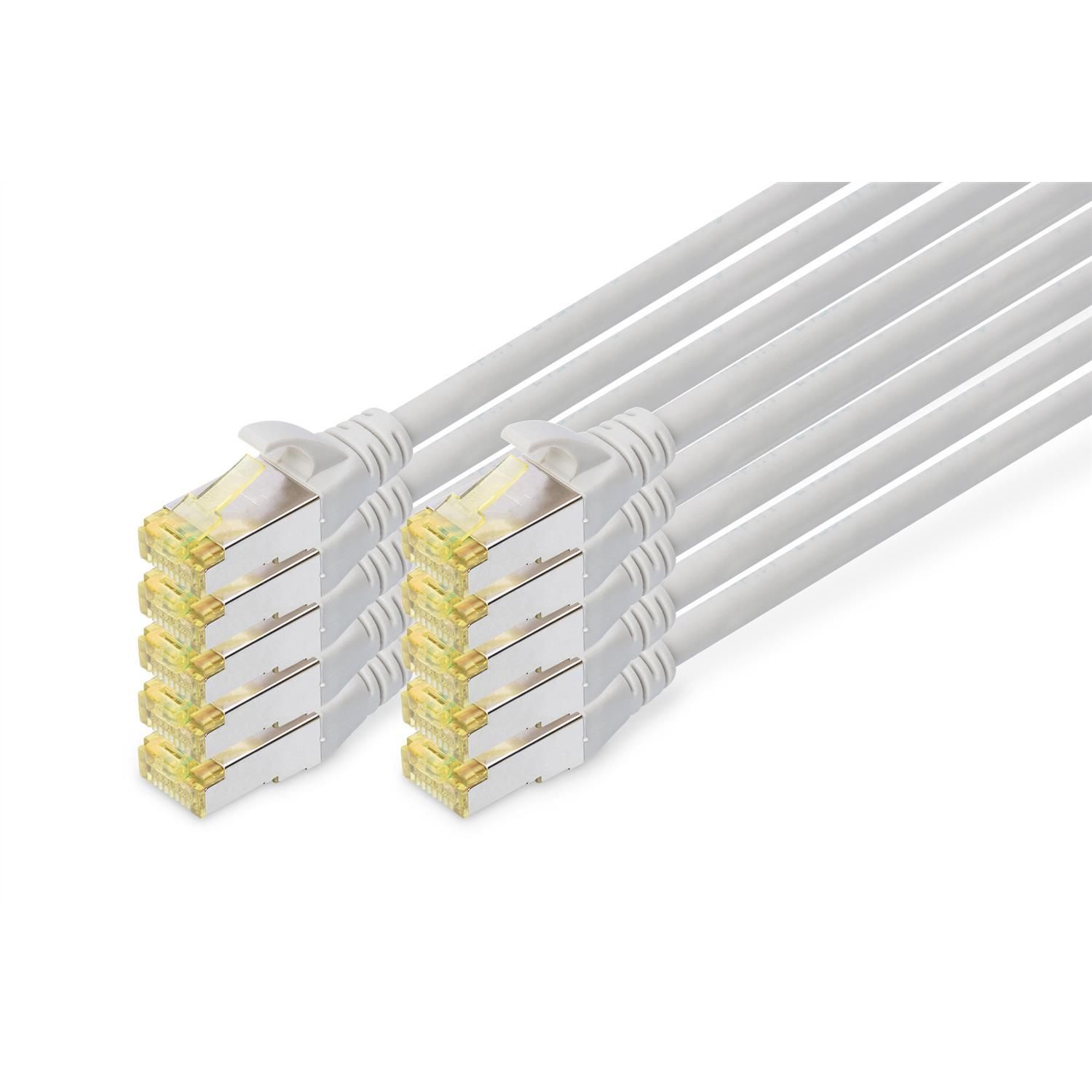 Digitus CAT 6A S/FTP Patch Cords, 10 Pack - 50cm