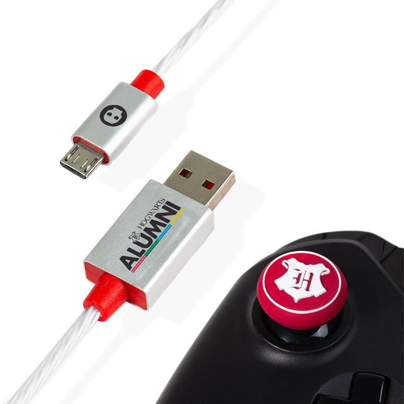 Numskull Harry Potter Micro USB LED Cable and Thumb Rest for PS4, Xbox One, and Mobile