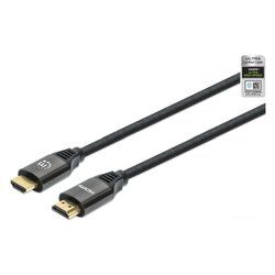 Cable HDMI Manhattan de IC Intracom con Ethernet, 8K@60Hz, 1m, Negro, Contactos Dorados, Garantía de Por Vida