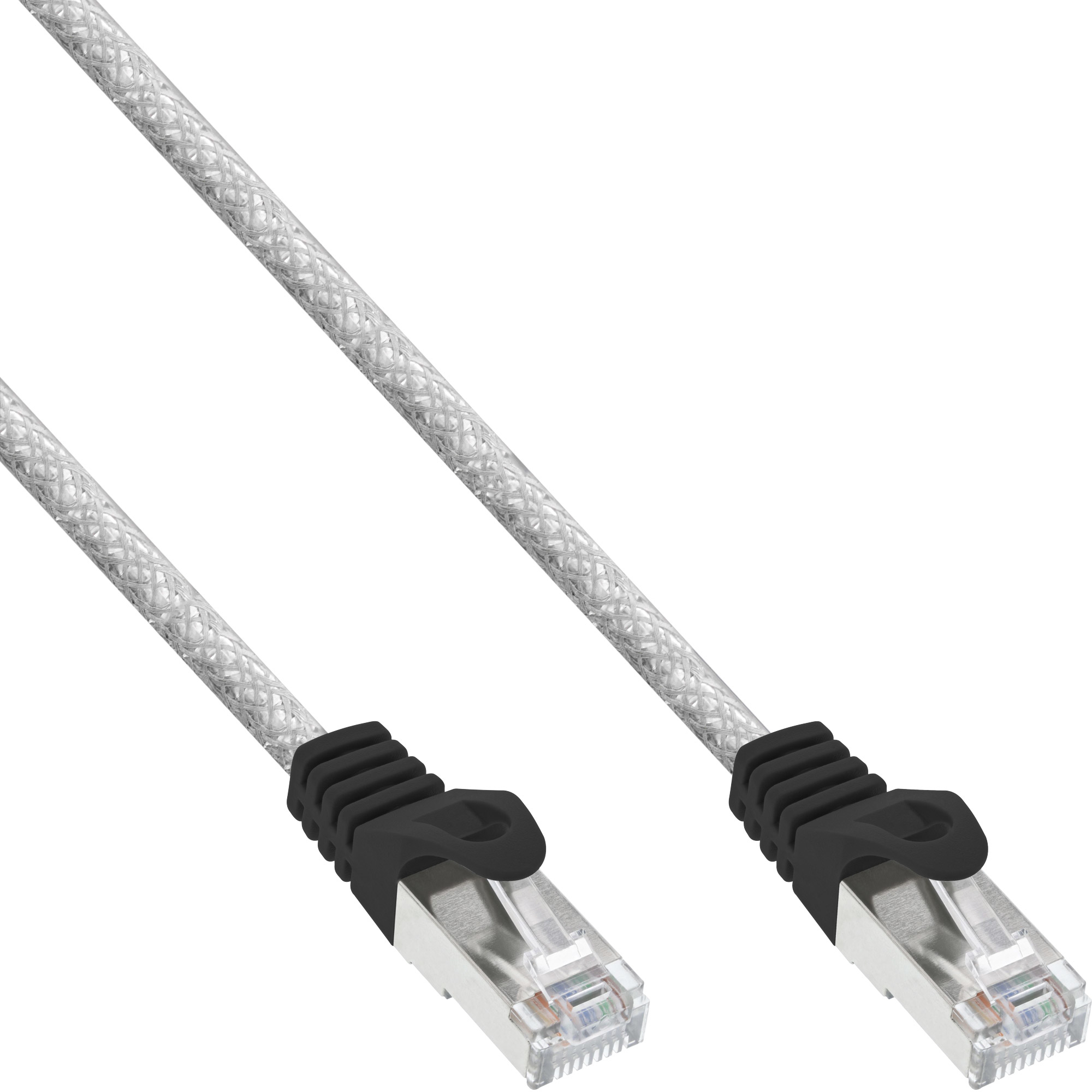 InLine Transparent Network Cable 10m Cat5e SF/UTP (S-FTP)