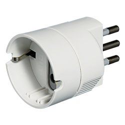 Bticino 64 S3623D Electric Socket Adapter (White, German Plug)