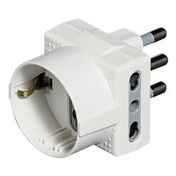 Bticino 64 S3611D Multi-Outlet Adapter, White