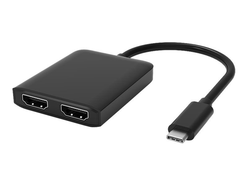 DLH Video Adapter - USB-C Male to HDMI Female - 7.5in - Black - 4K60Hz Support