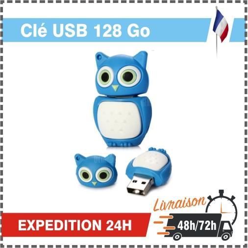 Isonix 128GB USB Flash Drive (Blue Owl Design)
