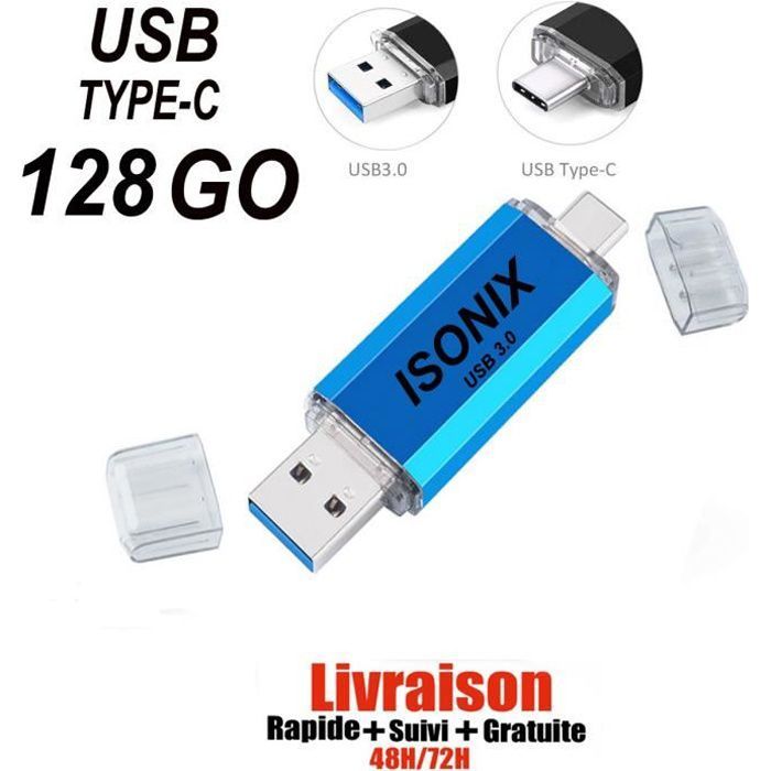 Isonix 128GB Type-C OTG USB Flash Drive for Android/PC