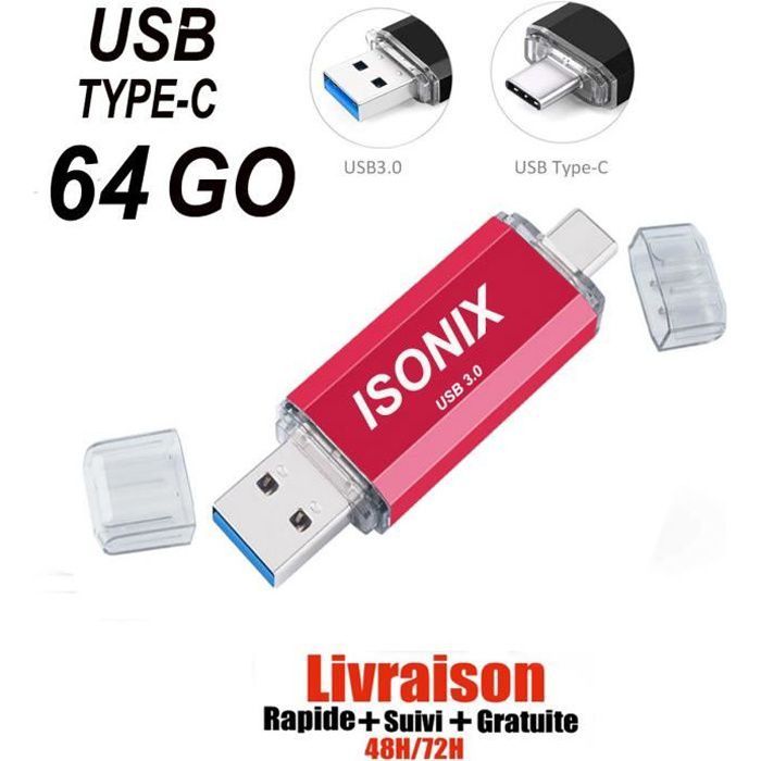 Isonix 64GB Type-C OTG USB Flash Drive