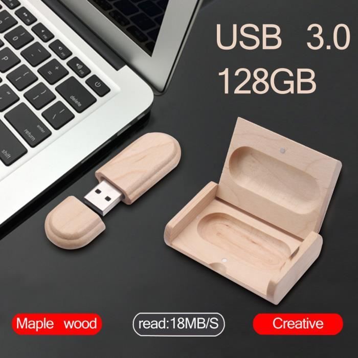 TEMPSA 128GB USB 3.0 Eco Wood Flash Drive