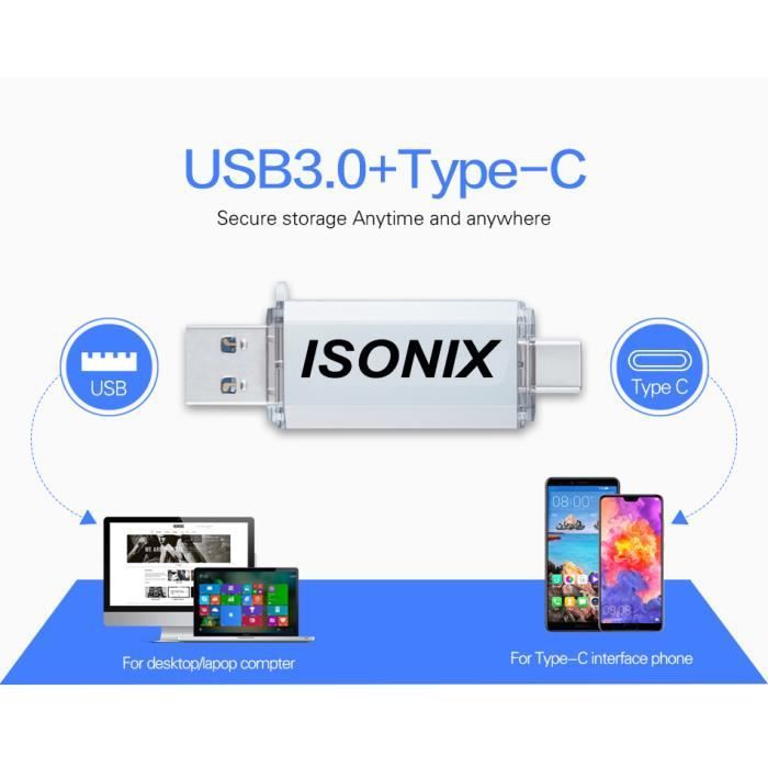 Isonix 32GB Type-C OTG USB Flash Drive