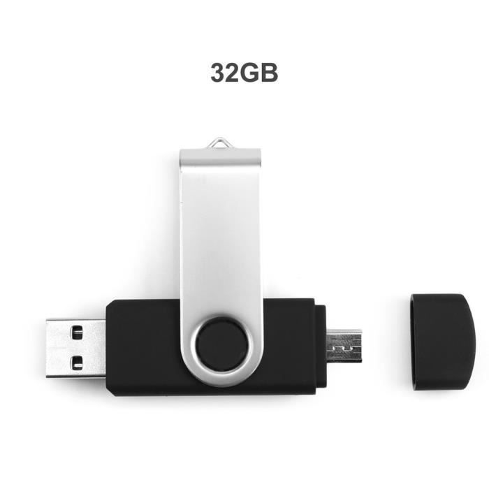 Leshp 32GB USB 2.0 Drive - 2-in-1 - Android - Gray