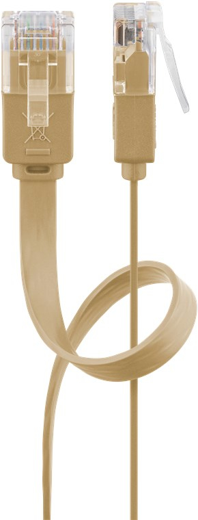 Goobay Cat6 UTP Network Cable, 1.5m, Clear Chestnut