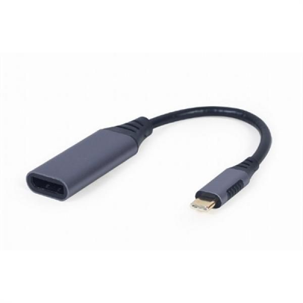 CableXpert USB-C to DisplayPort Cable and Adapter, 0.15m, Grey