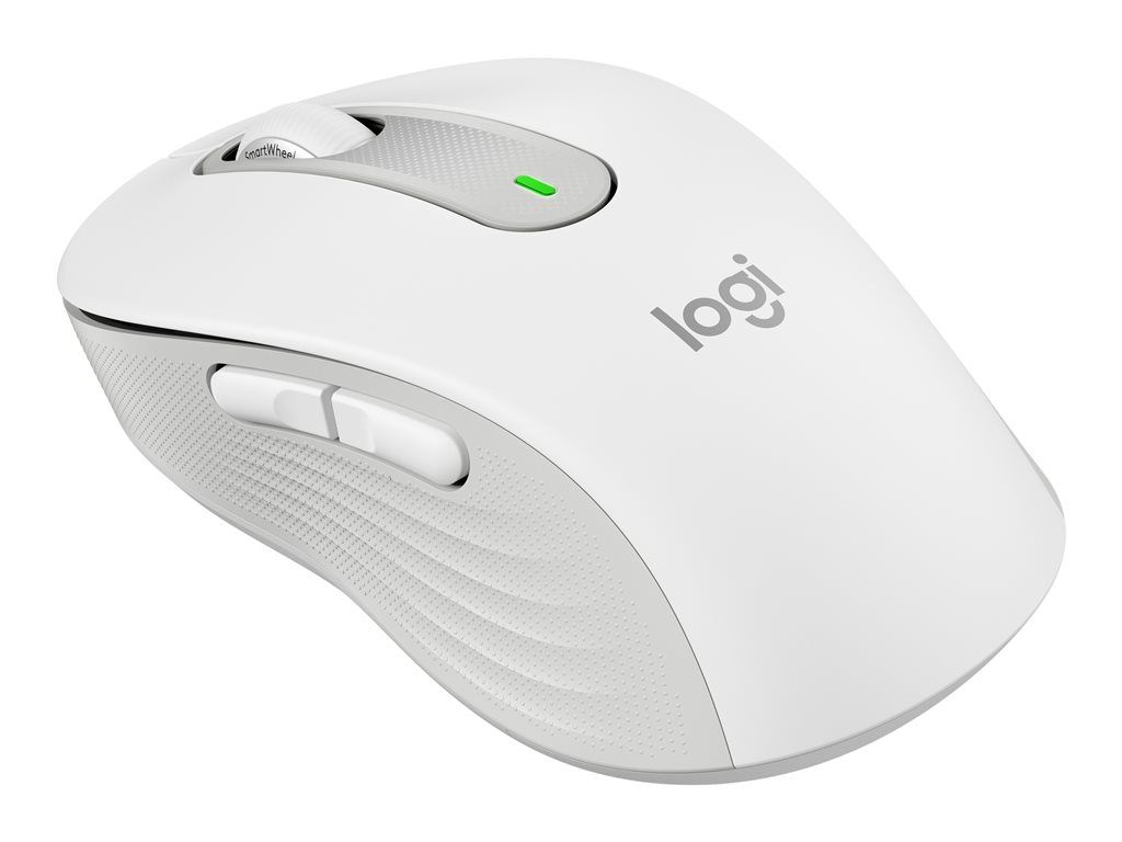 Logitech Signature M650 L LEFT Wireless Mouse - Left-Handed - Large Size - Optical - 5 Buttons - 2.4GHz, Bluetooth - Logitech Logi Bolt USB Receiver - Light Grey