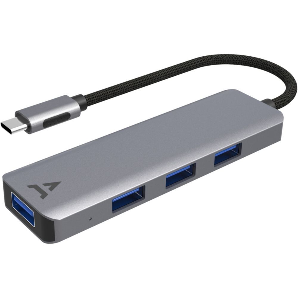 Hub USB-C Adeqwat de 4 puertos con USB-A 3.0