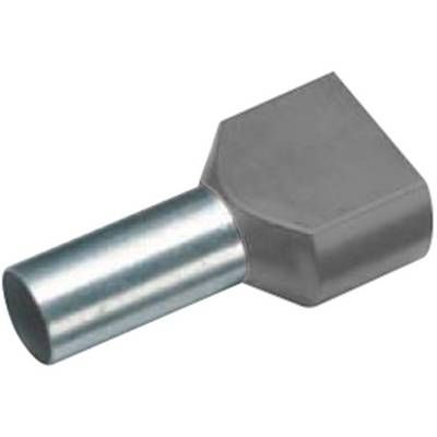 Terminaison de câble Cimco à deux extrémités, 2,50 mm² x 10 mm, partiellement isolée gris, 100 pièces