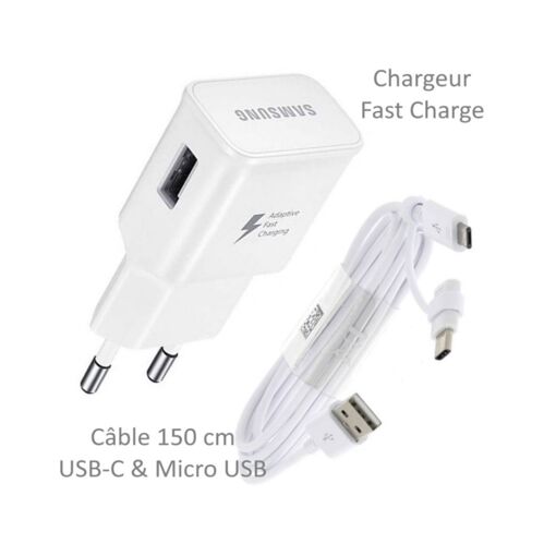 Adaptador de carga rápida original de Samsung - 15W máx., blanco