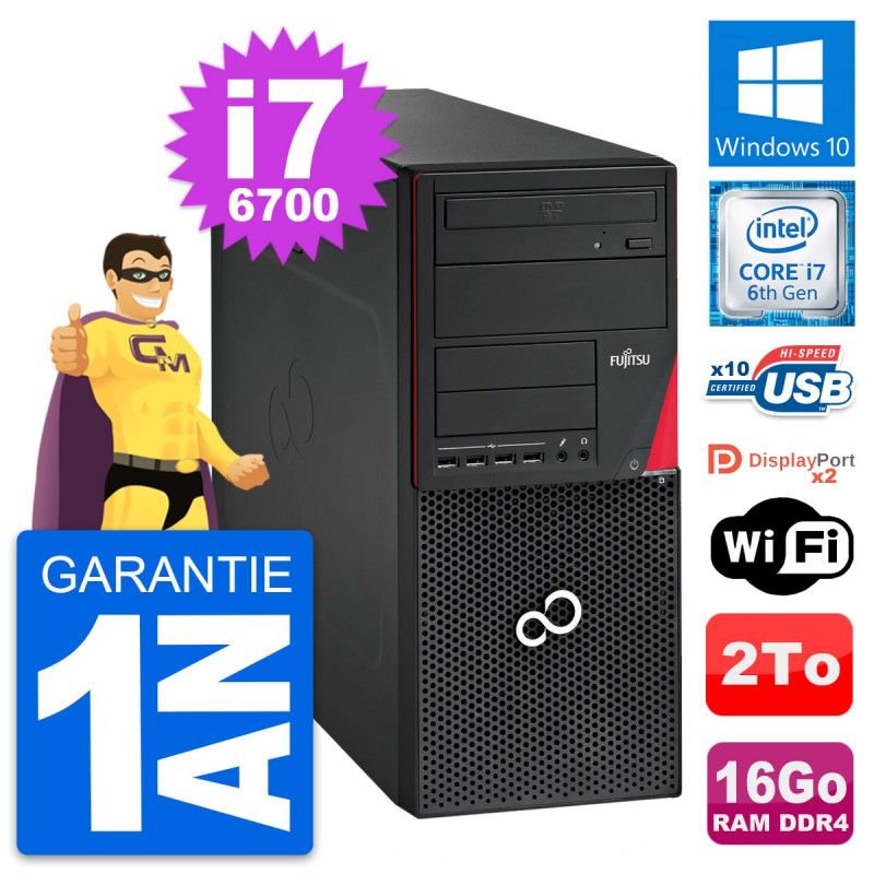 Fujitsu Esprimo P756 MT - Core i7-6700, 16GB RAM, 2TB HDD, Windows 10, WiFi