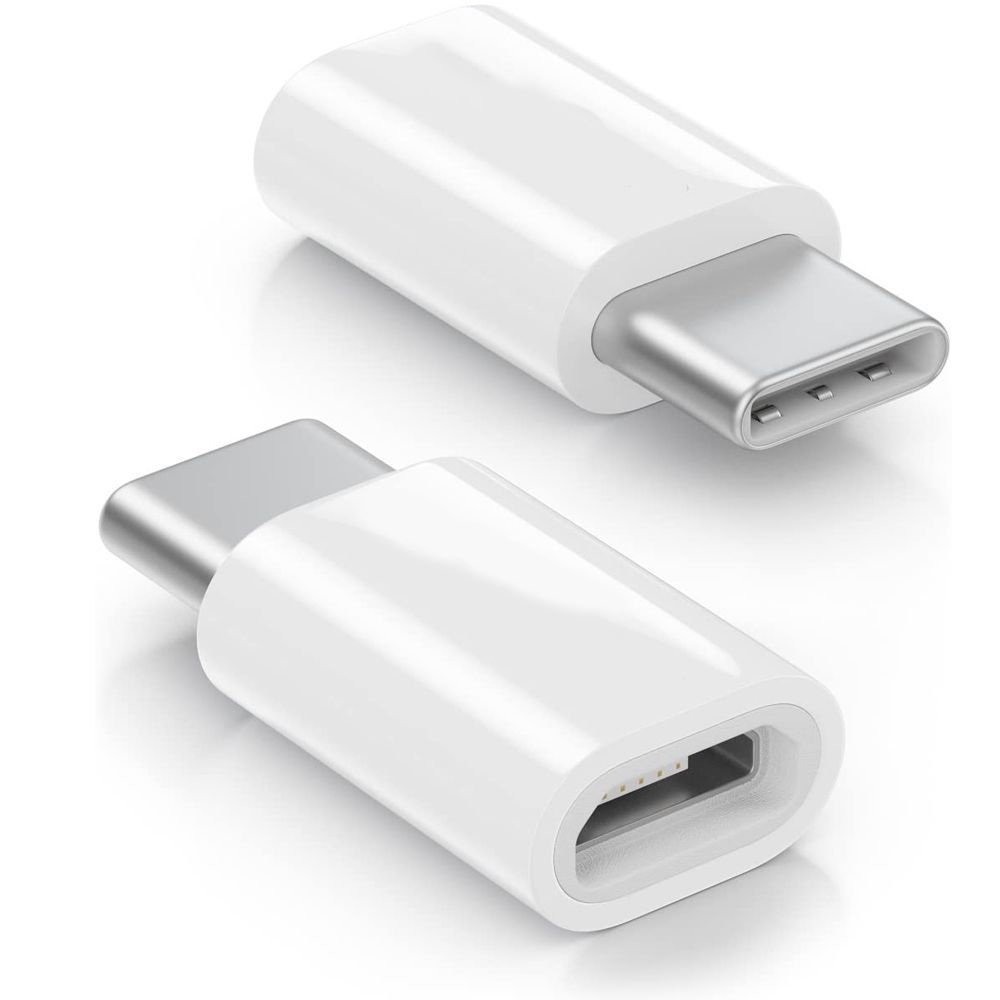 E.F.Connection USB Type-A Female to Type-C Male Adapter - White for New MacBook Pro