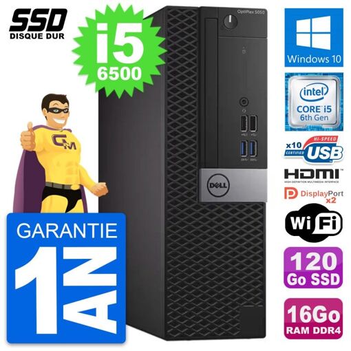 PC Dell OptiPlex 5050 SFF - Intel i5-6500, 16GB RAM, 120GB SSD, HDMI, WiFi
