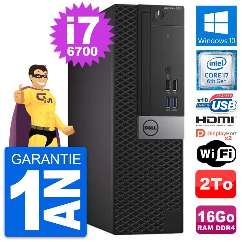 Dell OptiPlex 5050 SFF - Intel i7-6700, 16GB RAM, 2TB HDD, HDMI