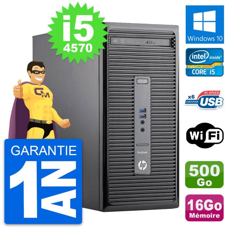 HP ProDesk 400 G2 MT Core i5 Laptop - 16GB RAM, 500GB HDD, Windows 10
