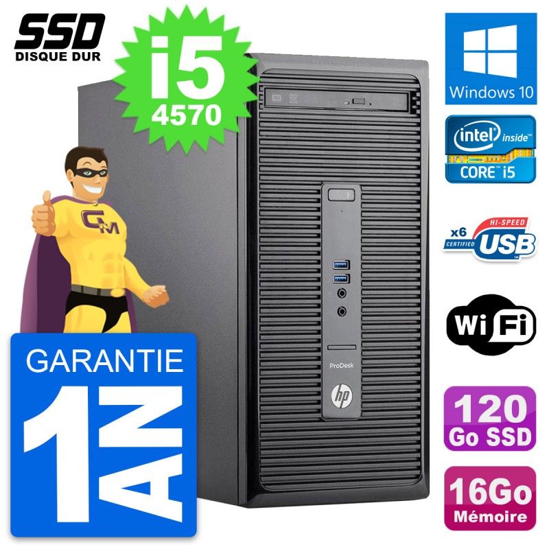 HP ProDesk 400 G2 MT Core i5 Laptop - 16GB RAM, 120GB SSD, Windows 10