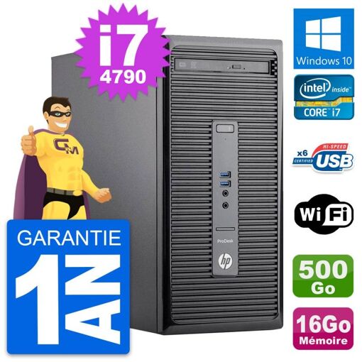 HP ProDesk 400 G2 MT - Intel Core i7-4790, 16GB de RAM, 500GB HDD, Windows 10, WiFi