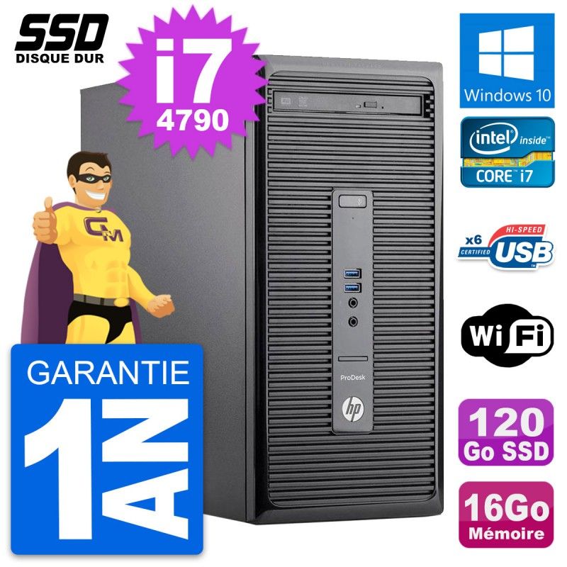 HP ProDesk 400 G2 MT Core i7 Laptop - 16GB RAM, 120GB SSD, Windows 10