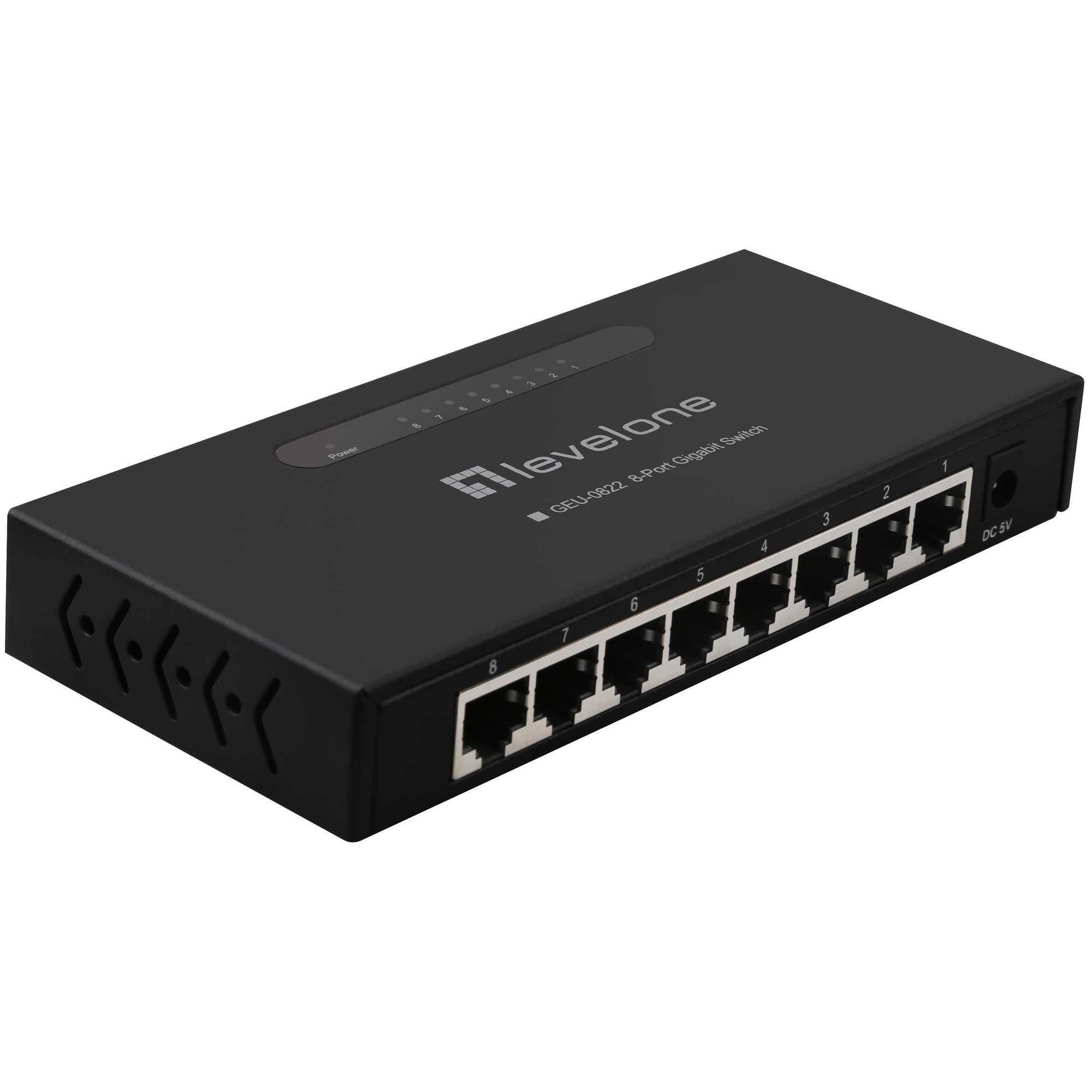 LevelOne Gigabit Ethernet Switch GEU-0822 (Black)