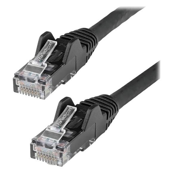 StarTech.com 15m CAT6 Ethernet Cable - LSZH, Snagless, 10GbE, PoE, 650MHz, Black (N6LPATCH15MBK)