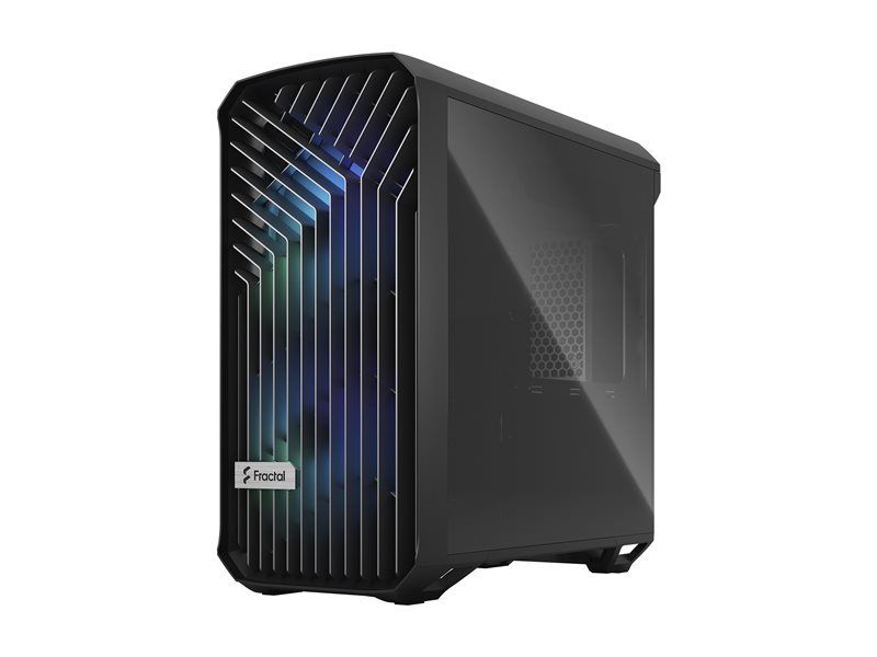 Fractal Design Torrent Compact RGB TG Light Tint PC Case - Mid Tower - ATX Extended - No Power Supply (ATX) - Black - USB/Audio