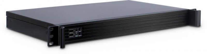 Inter-Tech K-126L - Montable sur rack 1U - mini ITX - pas d'alimentation (FlexATX) - USB