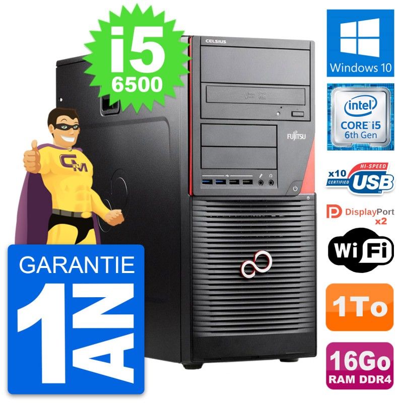 Ordinateur portable Fujitsu Celsius W550n MT i5-6500 16 Go 1 To Windows 10