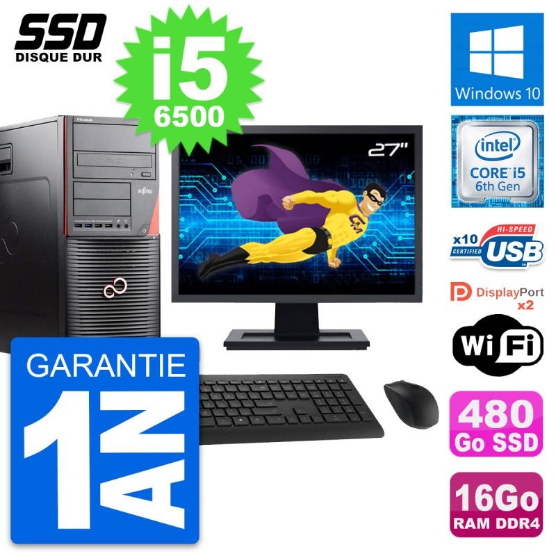 Fujitsu W550n 27" All-in-One PC - Intel i5, 16GB RAM, 480GB SSD