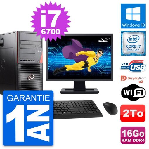 Portátil Fujitsu W550n de 22 pulgadas - Procesador Intel Core i7, 16 GB de RAM, 2 TB HDD, Windows 10