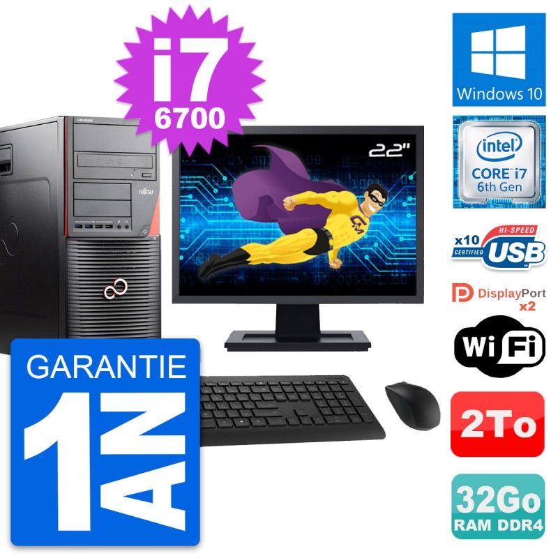 Fujitsu W550n 22-Inch Laptop - Core i7, 32GB RAM, 2TB Storage, Windows 10