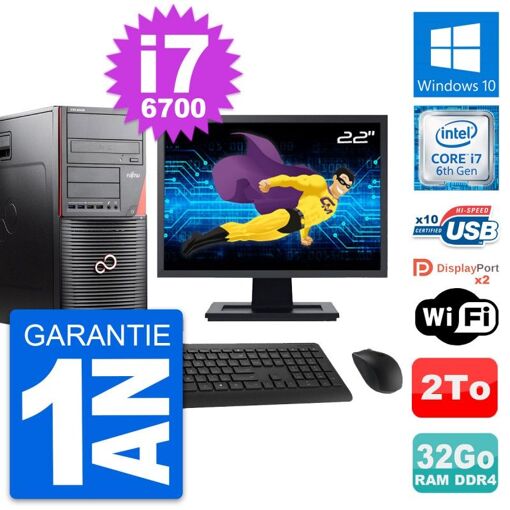 Portátil Fujitsu W550n de 22 pulgadas - Core i7, 32 GB de RAM, 2 TB de almacenamiento, Windows 10