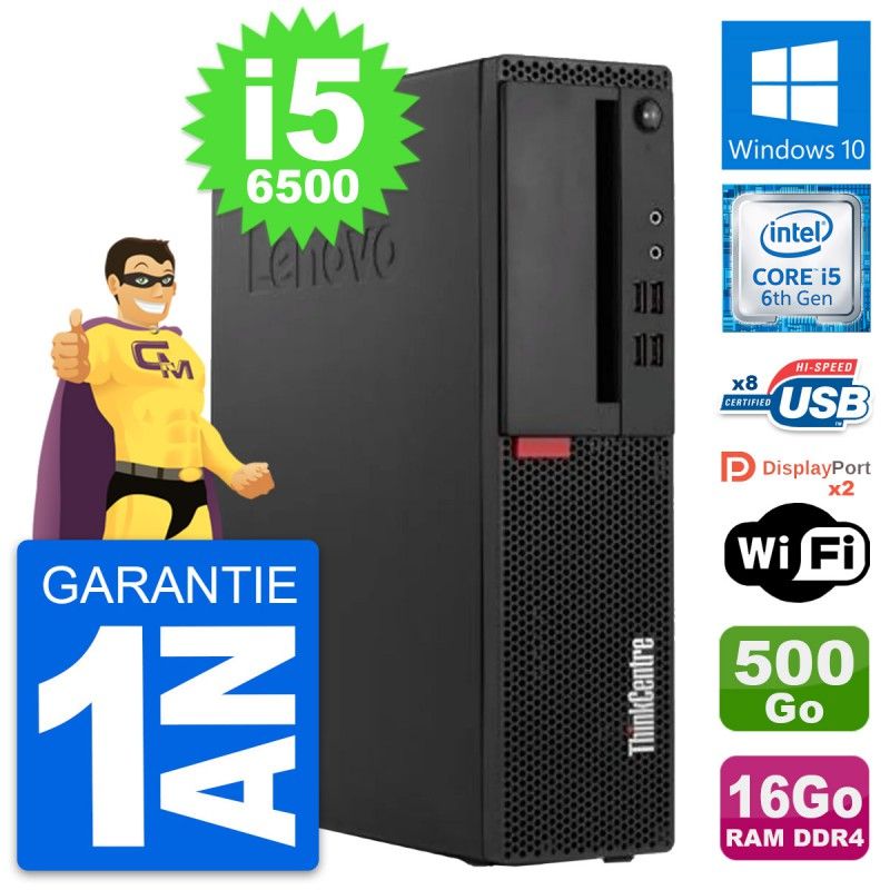 Lenovo ThinkCentre M910s SFF i5-6500 16GB RAM 500GB SSD Windows 10 Wifi