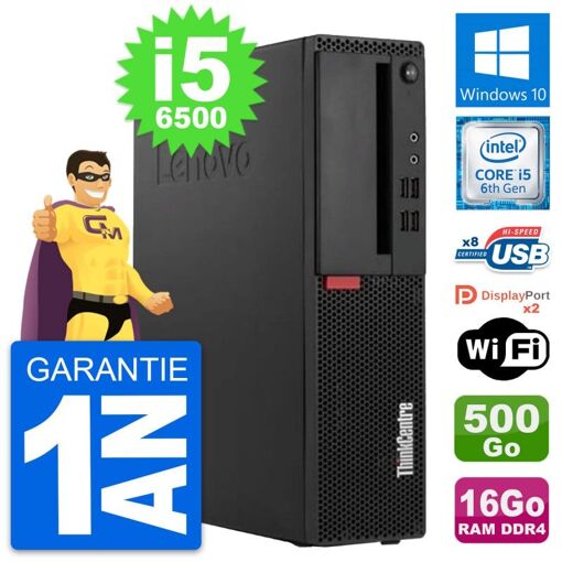 Lenovo ThinkCentre M910s SFF i5-6500 16GB RAM 500GB SSD Windows 10 Wifi