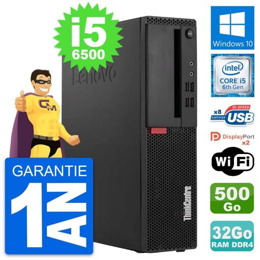 Lenovo ThinkCentre M910s SFF i5-6500 32GB RAM 500GB HDD Windows 10 WiFi