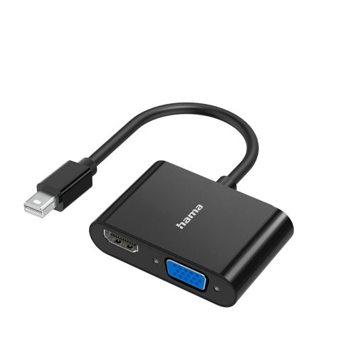 Adaptateur vidéo Hama Classic Line 2 en 1 avec port mini DisplayPort vers HDMI et VGA