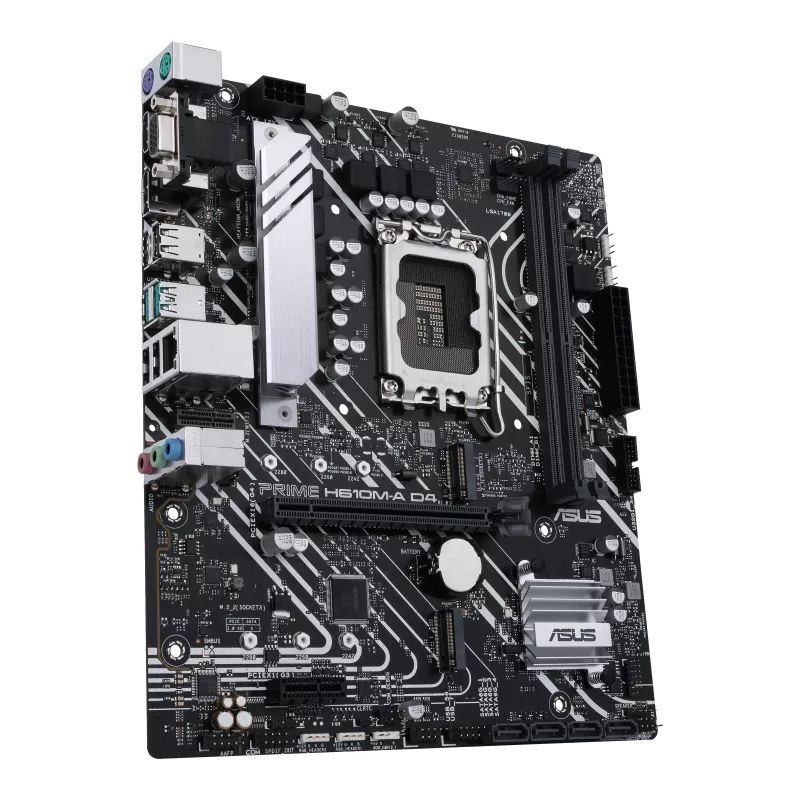 Placa base ASUS Prime H610M-A D4-CSM con zócalo LGA 1700, formato micro ATX